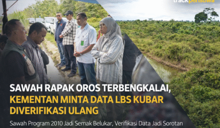 Sebagian area sawah program cetak 2010 di Rapak Oros kini tidak produktif dan tengah diminta untuk dilakukan pendataan ulang oleh Kementerian Pertanian. (Fzn/TP)