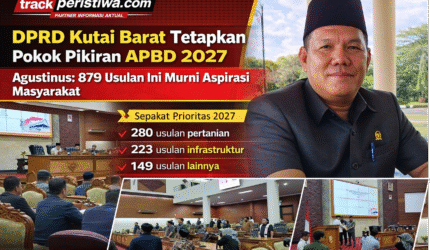 Keterangan Foto: Wakil Ketua DPRD Kabupaten Kutai Barat, Agustinus, usai memimpin rapat paripurna penetapan Pokok-Pokok Pikiran (Pokir) DPRD sebagai dasar penyusunan APBD Tahun Anggaran 2027 di Gedung DPRD Kutai Barat, Sendawar, Rabu (11/02/2026). DPRD menetapkan 879 usulan masyarakat sebagai prioritas pembangunan daerah. (Dok. Trackperistiwa.com)