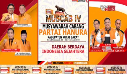 Keterangan Foto: Musyawarah Cabang (Muscab) IV DPC Partai Hanura Kabupaten Kutai Barat yang digelar di Hotel Sidodadi, Barong Tongkok, 13–14 Februari 2026. Muscab tersebut menjadi momentum konsolidasi organisasi serta agenda pemilihan Ketua DPC untuk periode mendatang.