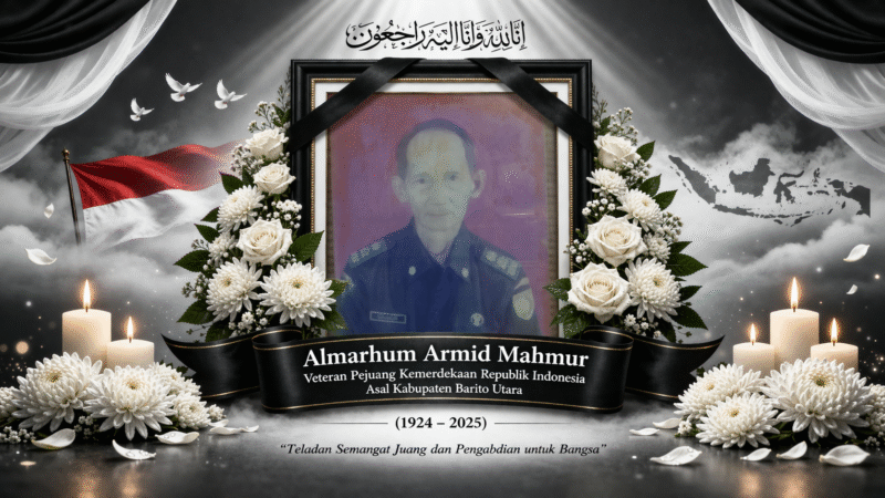 Keterangan Foto:
Almarhum Armid Mahmur, veteran pejuang kemerdekaan Republik Indonesia asal Kabupaten Barito Utara yang wafat di usia 101 tahun, dikenang sebagai sosok teladan penuh semangat juang dan pengabdian kepada bangsa. (Dok. trackperistiwa.com / Hry,A)