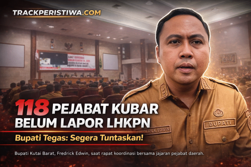 Keterangan Foto: Suasana rapat koordinasi dan pengarahan pimpinan di lingkungan Pemkab Kutai Barat, Senin (30/3/2026), saat Bupati Kutai Barat, Frederick Edwin, memberikan arahan tegas terkait kewajiban pelaporan LHKPN, menyusul masih adanya 118 pejabat yang belum melaporkan harta kekayaannya. (Foto: Istimewa/Fauzan/Trackperistiwa.com)