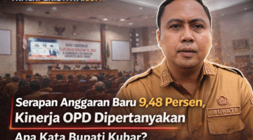 Keterangan Foto (Rapat Bupati)
Bupati Kutai Barat Frederick Edwin memimpin rapat koordinasi dan pengarahan pimpinan di lingkungan Pemkab Kutai Barat, Senin (30/03/2026), yang membahas rendahnya serapan anggaran Triwulan I 2026.
Foto: Istimewa / Trackperistiwa.com | Penulis: Fausan