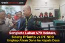 Suasana persidangan gugatan lahan antara Prianto bin Samsuri melawan PT Nusa Persada Resources (NPR) di ruang sidang Tirta Pengadilan Negeri Muara Teweh, Barito Utara, Senin (9/3/2026). Sidang menghadirkan saksi dari pihak tergugat terkait sengketa lahan yang kini menjadi perhatian publik.