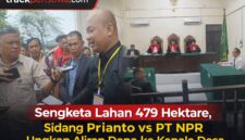 Suasana persidangan gugatan lahan antara Prianto bin Samsuri melawan PT Nusa Persada Resources (NPR) di ruang sidang Tirta Pengadilan Negeri Muara Teweh, Barito Utara, Senin (9/3/2026). Sidang menghadirkan saksi dari pihak tergugat terkait sengketa lahan yang kini menjadi perhatian publik.