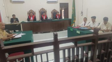 Sidang sengketa lahan Muara Teweh, Selasa (31/03/2026). Penggugat optimistis hak kelola 1.808 hektare terbukti di persidangan.