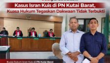 Keterangan Foto Tim kuasa hukum terdakwa Haji Isran Kuis saat menyampaikan duplik dalam sidang perkara dugaan penggelapan di Pengadilan Negeri Kutai Barat, Selasa (10/03/2026).