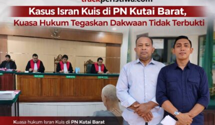 Keterangan Foto Tim kuasa hukum terdakwa Haji Isran Kuis saat menyampaikan duplik dalam sidang perkara dugaan penggelapan di Pengadilan Negeri Kutai Barat, Selasa (10/03/2026).