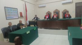 Keterangan Foto : Sidang lanjutan perkara sengketa lahan nomor 29/Pdt.G/2025/Pn.Mtw di Pengadilan Negeri Muara Teweh digelar secara elektronik (e-court) dengan agenda penyampaian kesimpulan para pihak.