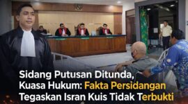 Keterangan Foto: Pengadilan Negeri Kutai Barat — Suasana persidangan kasus Haji Isran Kuis yang mengalami penundaan pembacaan putusan oleh majelis hakim hingga 7 April 2026 karena proses musyawarah belum rampung.( Dok.Fauzan/Trackperistiwa.com)