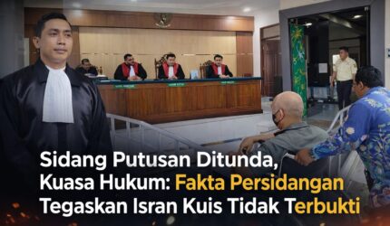 Keterangan Foto: Pengadilan Negeri Kutai Barat — Suasana persidangan kasus Haji Isran Kuis yang mengalami penundaan pembacaan putusan oleh majelis hakim hingga 7 April 2026 karena proses musyawarah belum rampung.( Dok.Fauzan/Trackperistiwa.com)