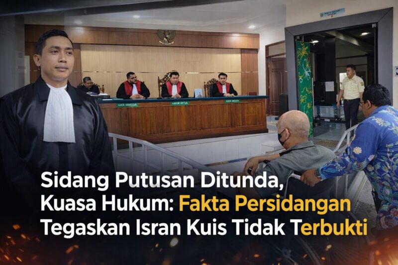 Keterangan Foto: Pengadilan Negeri Kutai Barat — Suasana persidangan kasus Haji Isran Kuis yang mengalami penundaan pembacaan putusan oleh majelis hakim hingga 7 April 2026 karena proses musyawarah belum rampung.( Dok.Fauzan/Trackperistiwa.com)
