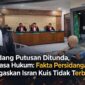 Keterangan Foto: Pengadilan Negeri Kutai Barat — Suasana persidangan kasus Haji Isran Kuis yang mengalami penundaan pembacaan putusan oleh majelis hakim hingga 7 April 2026 karena proses musyawarah belum rampung.( Dok.Fauzan/Trackperistiwa.com)