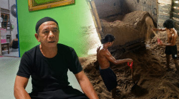 Keterangan Foto (Kiri): Fahrudin, mantan Kepala Desa Malawaken, memberikan keterangan kepada awak media terkait dampak kelangkaan pasir koral pasca-penertiban tambang ilegal di Kabupaten Barito Utara. (Trackperistiwa.com/Henryanus Achiang)