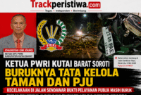 Keterangan Foto:
Ketua DPC PWRI Kabupaten Kutai Barat, Johansyah (Om Joang), menyoroti buruknya tata kelola taman kota dan lampu penerangan jalan umum (PJU) usai mengalami kecelakaan akibat dahan pohon tumbang di Jalan Sendawar Raya, Melak. Foto: Trackperistiwa.com