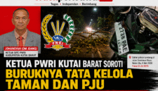 Keterangan Foto:
Ketua DPC PWRI Kabupaten Kutai Barat, Johansyah (Om Joang), menyoroti buruknya tata kelola taman kota dan lampu penerangan jalan umum (PJU) usai mengalami kecelakaan akibat dahan pohon tumbang di Jalan Sendawar Raya, Melak. Foto: Trackperistiwa.com