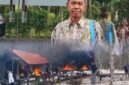 Keterangan Foto : Jhon Kenedy angkat bicara terkait dugaan pembakaran pondok kerja milik warga penambang emas saat razia PETI di wilayah Barito Utara. {Dok. Trackperistiwa.com/Henryanus Achiang.)
