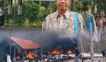 Keterangan Foto : Jhon Kenedy angkat bicara terkait dugaan pembakaran pondok kerja milik warga penambang emas saat razia PETI di wilayah Barito Utara. {Dok. Trackperistiwa.com/Henryanus Achiang.)