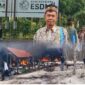 Keterangan Foto : Jhon Kenedy angkat bicara terkait dugaan pembakaran pondok kerja milik warga penambang emas saat razia PETI di wilayah Barito Utara. {Dok. Trackperistiwa.com/Henryanus Achiang.)