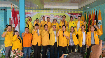 Keterangan Foto: H. Ahmad Syaiful atau yang akrab disapa H. Acong kembali terpilih sebagai Ketua DPD II Partai Golkar Kabupaten Kutai Barat (Kubar) dalam Musda VI Golkar Kubar yang digelar di Barong Tongkok, Minggu (23/08/2026). (Dok: Trackperistiwa.com/Melky)