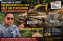 Keterangan Foto: Carles menunjukkan lokasi dan kondisi akses jalan di wilayah seberang Sungai Lawa, Kampung Dilang Puti, Kecamatan Bentian Besar, Kabupaten Kutai Barat, yang menurut keterangannya diduga berada di luar area HGU perkebunan. (Foto: TrackPeristiwa.com/Melky Malis)